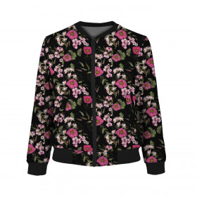 WOMEN’S BOMBER JACKET (KAMA) - PINK FLOWERS PAT. 2 - sewing set