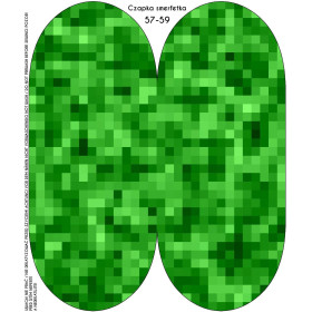 "Beanie" cap - PIXELS pat. 2 / green 54-56