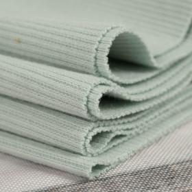 D-86 LIGHT MINT - Ribbed knit fabric