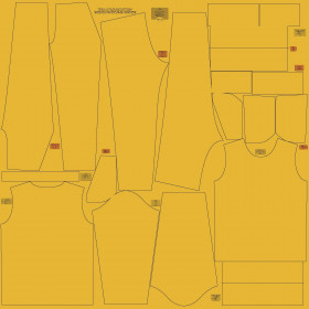 Children's tracksuit (MILAN) - B-14 SPICY MUSTARD - looped knit fabric