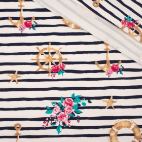 ANCHORS AND ROSES / STRIPES - single jersey 