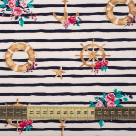 ANCHORS AND ROSES / STRIPES - single jersey 