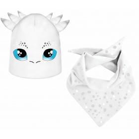 KID'S CAP AND SCARF (DINO) - WHITE DRAGON - sewing set