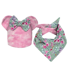 KID'S CAP AND SCARF (MOUSE) - SPRING MEADOW pat. 3 48-50