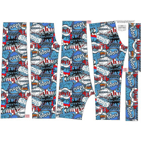 CHILDREN'S SOFTSHELL TROUSERS (YETI) - COMIC BOOK (blue - red)