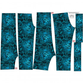 CHILDREN'S SOFTSHELL TROUSERS (YETI) - LACE BUTTERFLIES / blue