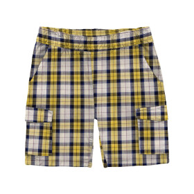 KID`S CARGO SHORTS - COLORFUL CHECK - sewing set