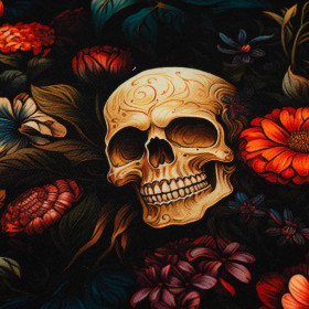 FLOWERS AND SKULL - French terry