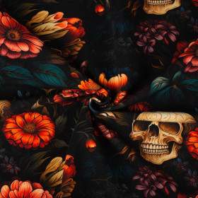 FLOWERS AND SKULL - French terry