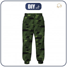 KID'S JOGGERS (ROBIN) - GEOMETRIC CAMOUFLAGE pat. 2 - sewing set