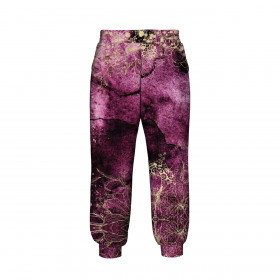 KID'S JOGGERS (ROBIN) - FLOWERS / golden contour Pat. 1  / WATERCOLOR MARBLE - sewing set