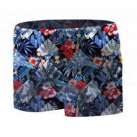 Boy's swim trunks - TROPICAL CHECK - sewing set