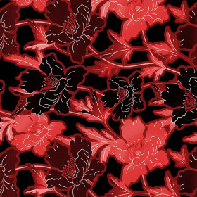 FLOWERS pat. 7 (red) / black