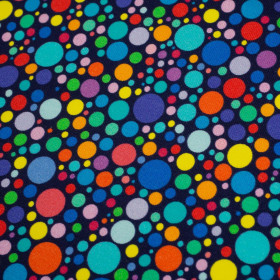 COLORFUL CIRCLES - French terry with elastane 