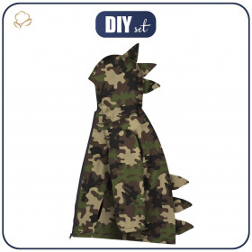 KIDS JACKET DINO (ZOE) - CAMOUFLAGE OLIVE - sewing set