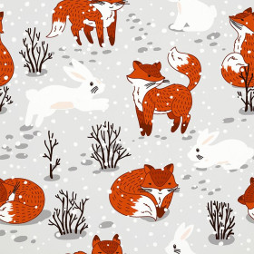 FOXES AND HARES - Cotton woven fabric