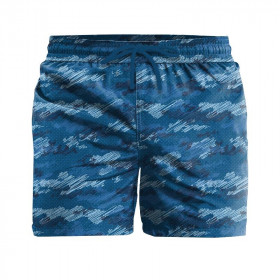 Men's swim trunks - CAMOUFLAGE - scribble / classic blue - sewing set