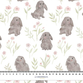 GREY BUNNIES pat. 3 (PASTEL BUNNIES) - softshell