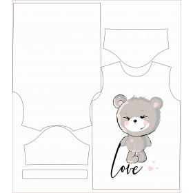 KID’S T-SHIRT- BEAR / love -  single jersey