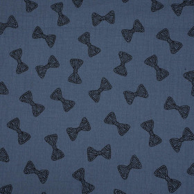 BOW TIE / muted blue - cotton muslin