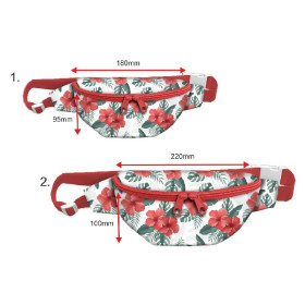 HIP BAG - HIBISCUS Pat. 2 / red / Choice of sizes