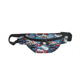 HIP BAG - COMIC BOOK (blue - red) / Choice of sizes