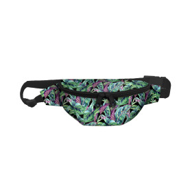HIP BAG - MINI LEAVES AND INSECTS PAT. 1 (TROPICAL NATURE) / black / Choice of sizes