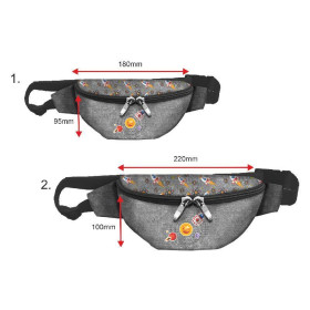 HIP BAG - SOLAR SYSTEM (SPACE EXPEDITION) / ACID WASH GREY - small
