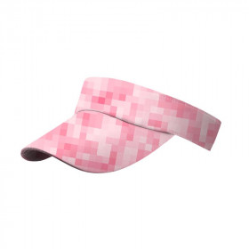 Peaked headband - PIXELS pat. 2 / pink