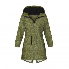 WOMEN'S PARKA (ANNA) - CHESTNUT LEAVES Ms.2 / green (AUTUMN COLORS) - softshell