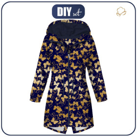 WOMEN'S PARKA (ANNA) - BUTTERFLIES / gold - softshell