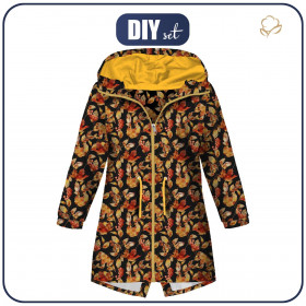 KIDS PARKA (ARIEL) - ROWAN AND ACORNS (COLORFUL AUTUMN) - softshell