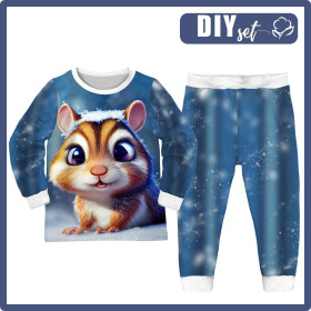 CHILDREN'S PAJAMAS " MIKI" - ANIMATED SQUIRREL - sewing set (134/140)