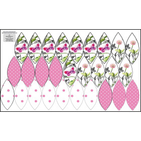 7 EASTER EGGS SEWING SET - MEADOW / butterflies