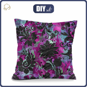 PILLOW 45X45 - FLORAL PAT. 9 - Upholstery velour - sewing set