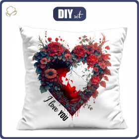 PILLOW 45X45 - FLOWER HEART - sewing set