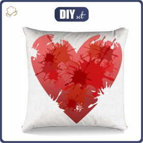 PILLOW 45X45 - HEART / SPECK - sewing set