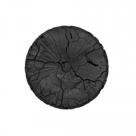 DECORATIVE CUSHION - SCORCHED EARTH (black) / graphite - sewing set