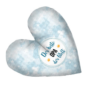 DECORATIVE PILLOW HEART - Der beste Opa der Welt / HOARFROST 