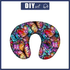 NECK PILLOW - BUTTERFLIES / STAINED GLASS - sewing set