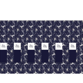 NAPKINS AND RUNNER - WINTER OWLS / dark blue (WINTER IN PARK) - sewing set