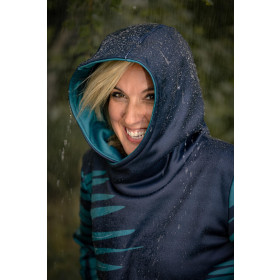 HYDROPHOBIC HOODIE UNISEX - FLOWERS PAT.10/ Mocha Mousse - sewing set