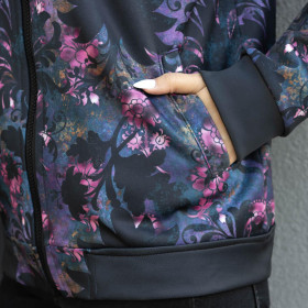 WOMEN’S BOMBER JACKET (KAMA) - CHEETAH / leaves - sewing set