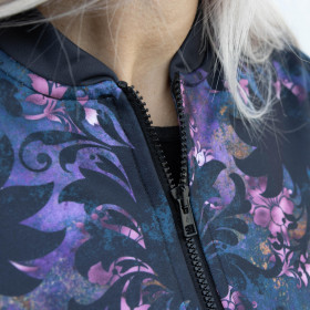 WOMEN’S BOMBER JACKET (KAMA) - FLOWERS AND LEAVES - sewing set