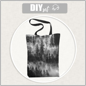 SHOPPER BAG - CIEMIENIAKI BEASTS - Waterproof woven fabric - sewing set