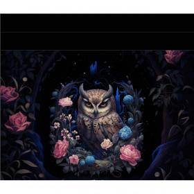SHOPPER BAG - GOTHIC OWL - Waterproof woven fabric - sewing set