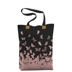 SHOPPER BAG - BUTTERFLIES MIX PAT. 5 (GLITTER BUTTERFLIES) - sewing set