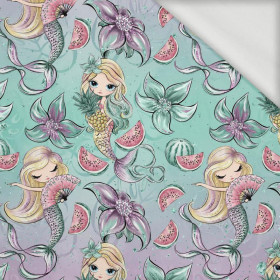 MERMAIDS AND WATERMELONS - looped knit fabric