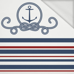 ANCHOR / stripes (marine) - panel looped knit 