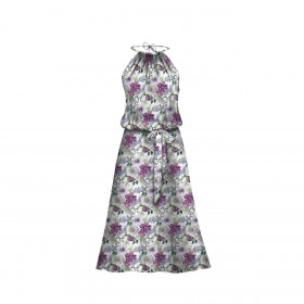 DRESS "DALIA" MAXI - WATER-COLOR FLOWERS pat. 3 - sewing set